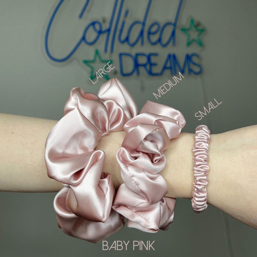 Silk Scrunchies: Baby Pink