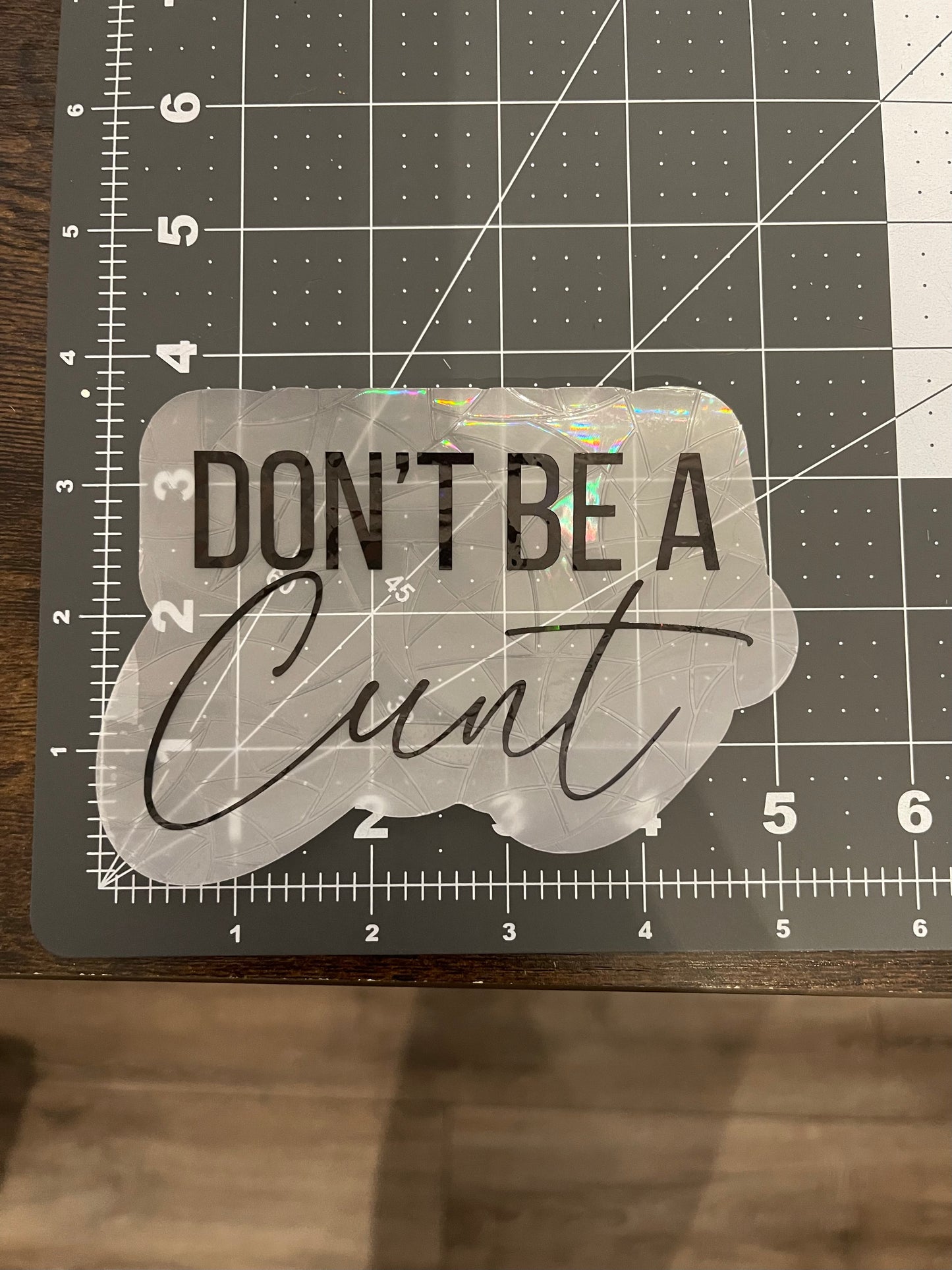 Don’t be a cunt suncatcher