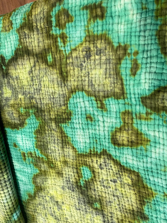 Blanket - Twin/Throw- Muslin (more green in person!)