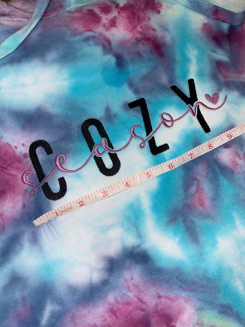Embroidered "Cozy Season" crewneck or hoodie