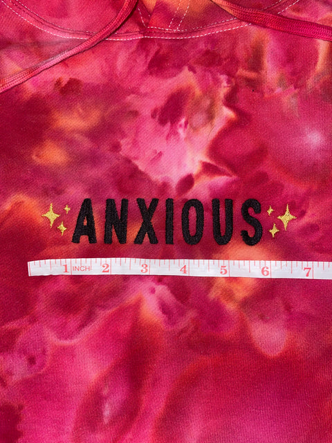 Embroidered 'Anxious" crewneck or hoodie
