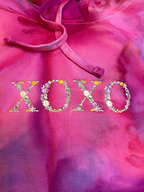 Embroidered floral XOXO crewneck or hoodie